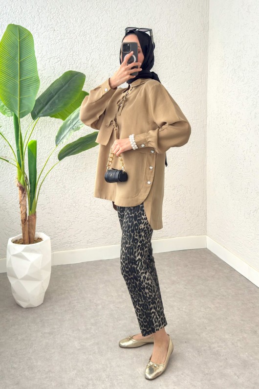 Bolero Detaylı Tunik 2213 - VİZON