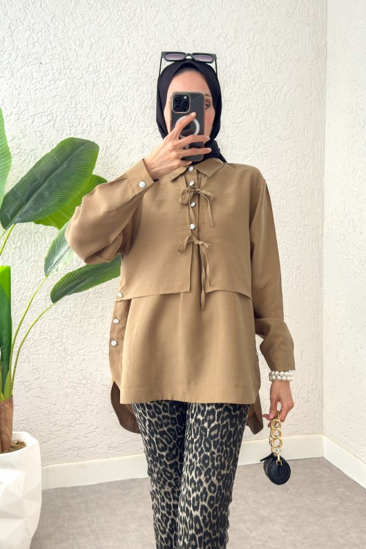 Bolero Detaylı Tunik 2213 - VİZON