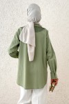 Yakalık Detaylı Gömlek 2214 - MİNT YEŞİLİ