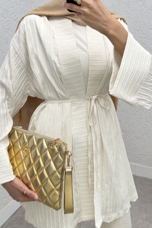 Büyük Manşetli Kimono 2215 - EKRU Büyük Manşetli Kimono 2215 - EKRU