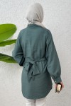 Entegre Kuşaklı Tunik 2217 - NİL YEŞİLİ