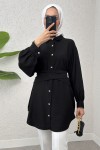 Entegre Kuşaklı Tunik 2217 -SİYAH