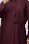 Yandan Bağlamalı Gömlek 2220 – BORDO