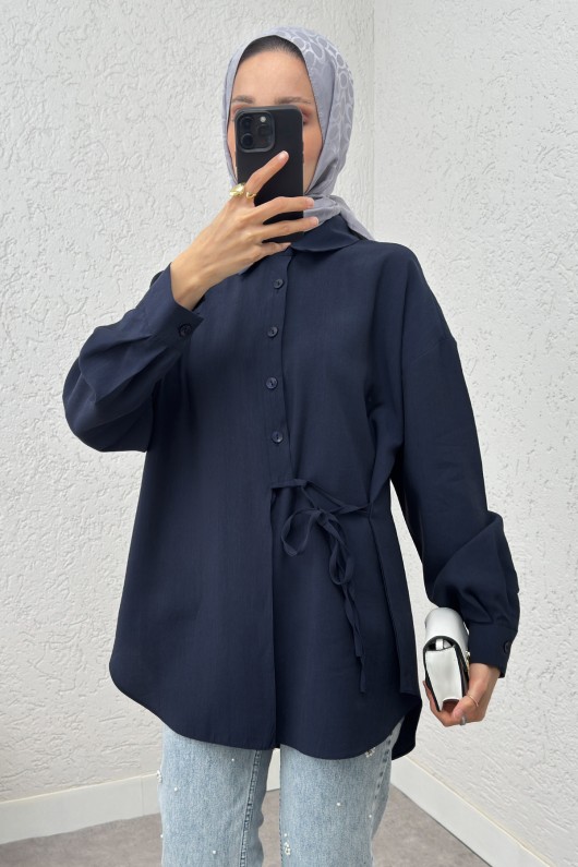 Yandan Bağlamalı Gömlek 2220 – LACİVERT