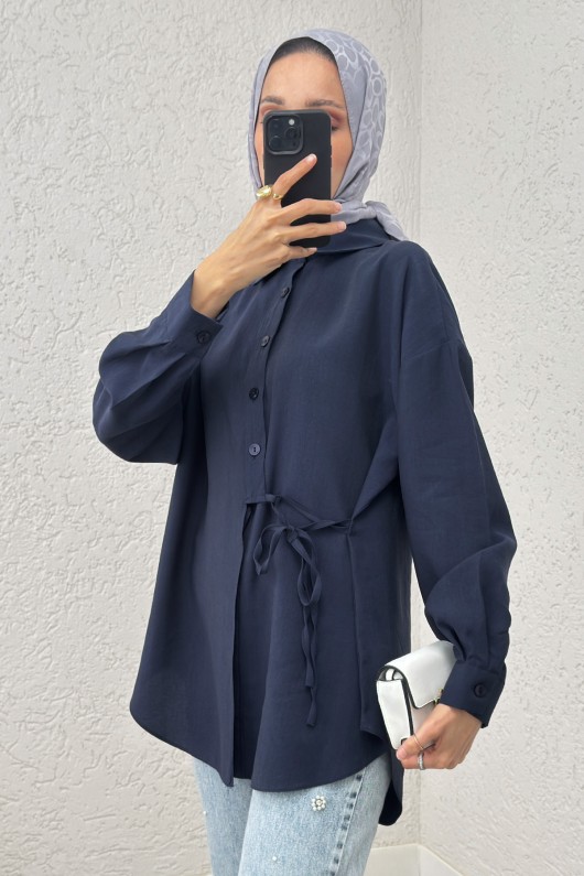 Yandan Bağlamalı Gömlek 2220 – LACİVERT
