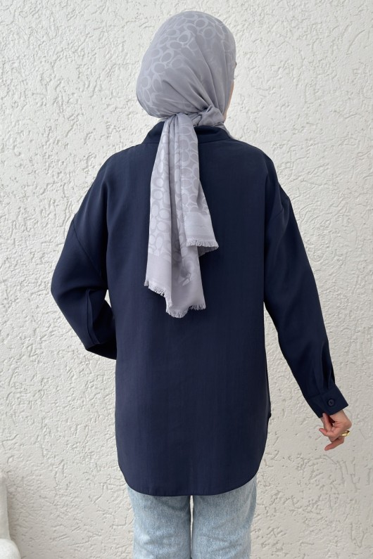 Yandan Bağlamalı Gömlek 2220 – LACİVERT