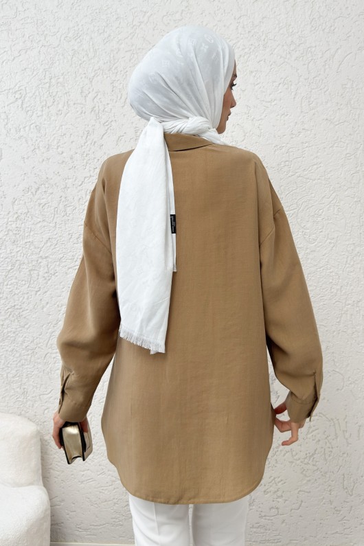 Yandan Bağlamalı Gömlek 2220 – VİZON