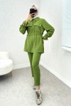 Bel ve Kol Büzgülü Takım 2223 - FISTIK YEŞİLİ