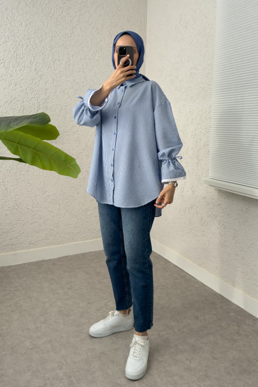 Kolu Fisto Nakışlı Gömlek 2226 - SAKS