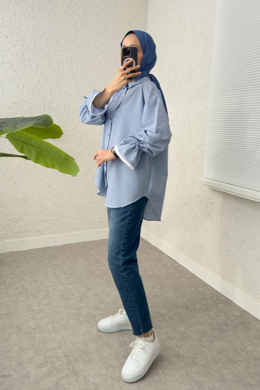 Kolu Fisto Nakışlı Gömlek 2226 - SAKS