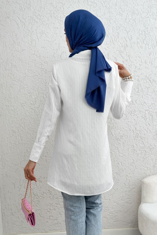 Tek Cepli Gömlek 2230 - BEYAZ