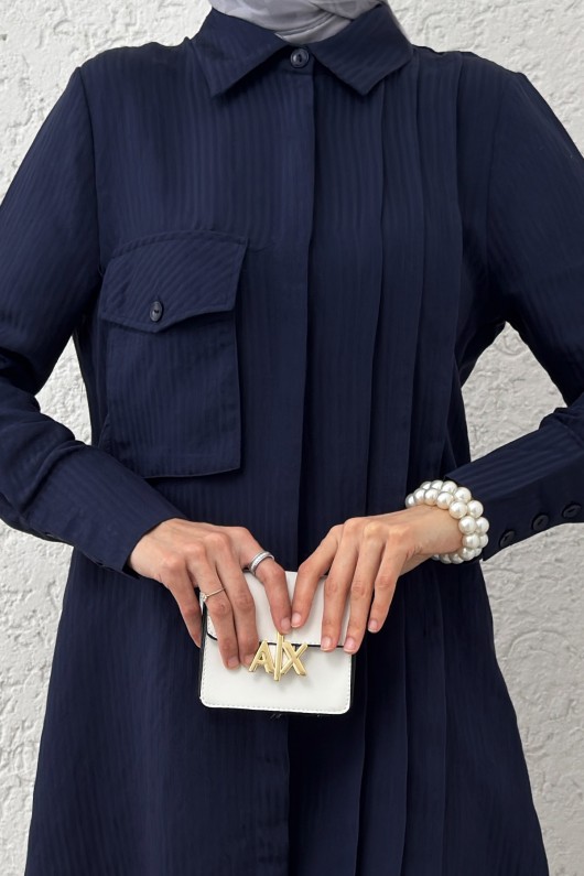 Tek Cepli Gömlek 2230 - LACİVERT