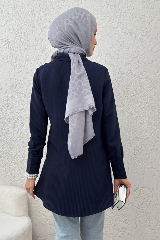 Tek Cepli Gömlek 2230 - LACİVERT