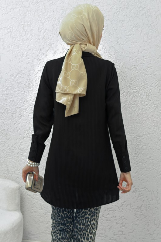 Tek Cepli Gömlek 2230 - SİYAH