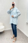 Çapraz Düğmeli Tunik 2231 - BEBE MAVİSİ