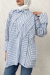 Çapraz Düğmeli Tunik 2231 - MAVİ