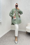 Kuğu Nakışlı Tunik 2233 - MİNT YEŞİLİ