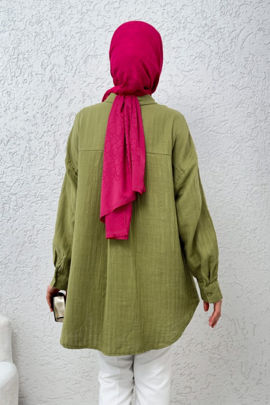 Kuğu Nakışlı Tunik 2233 - HAKİ