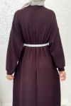Abaya Tesettür Elbise 2239 - KAHVERENGİ