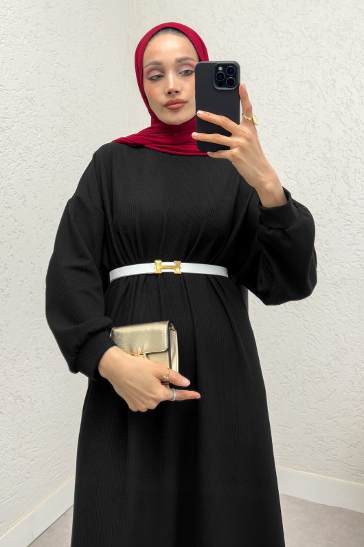 Abaya Tesettür Elbise 2239 - SİYAH