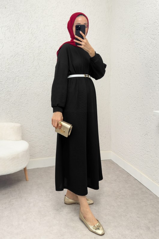 Abaya Tesettür Elbise 2239 - SİYAH