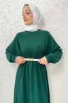 Abaya Tesettür Elbise 2239 - ZÜMRÜT YEŞİLİ