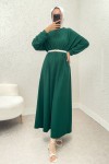 Abaya Tesettür Elbise 2239 - ZÜMRÜT YEŞİLİ