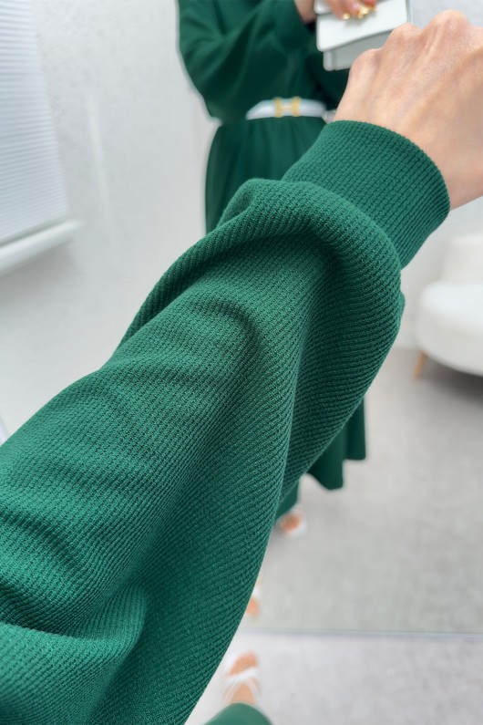 Abaya Tesettür Elbise 2239 - ZÜMRÜT YEŞİLİ