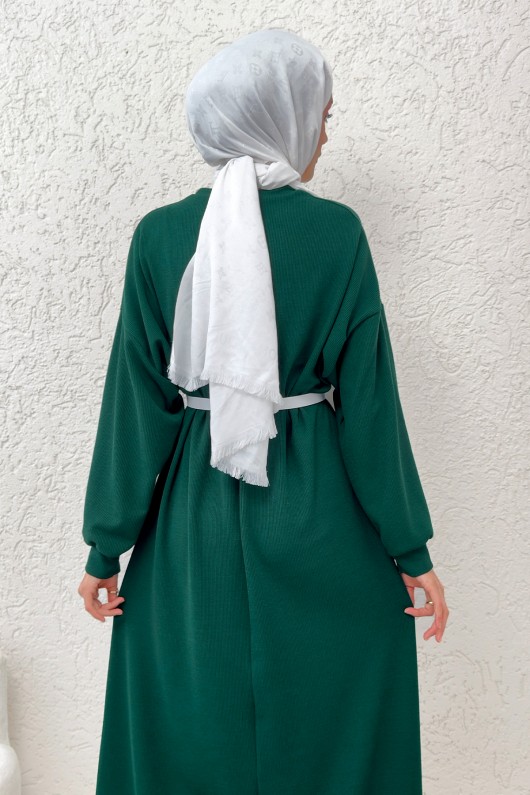 Abaya Tesettür Elbise 2239 - ZÜMRÜT YEŞİLİ