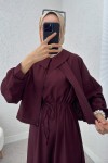 Bolerolu Elbise Takım 2240 - BORDO