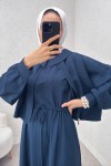 Bolerolu Elbise Takım 2240 - İNDİGO