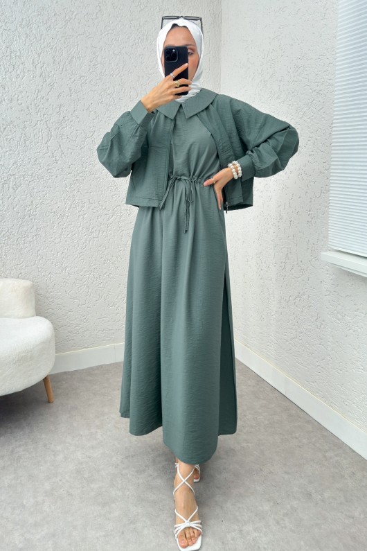 Bolerolu Elbise Takım 2240 - MİNT YEŞİLİ Bolerolu Elbise Takım 2240 - MİNT YEŞİLİ