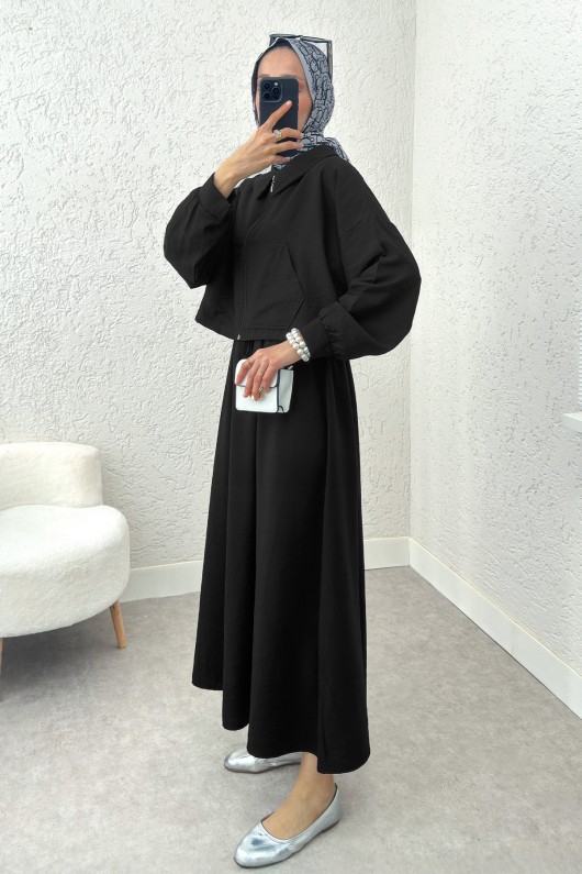 Bolerolu Elbise Takım 2240 - SİYAH Bolerolu Elbise Takım 2240 - SİYAH