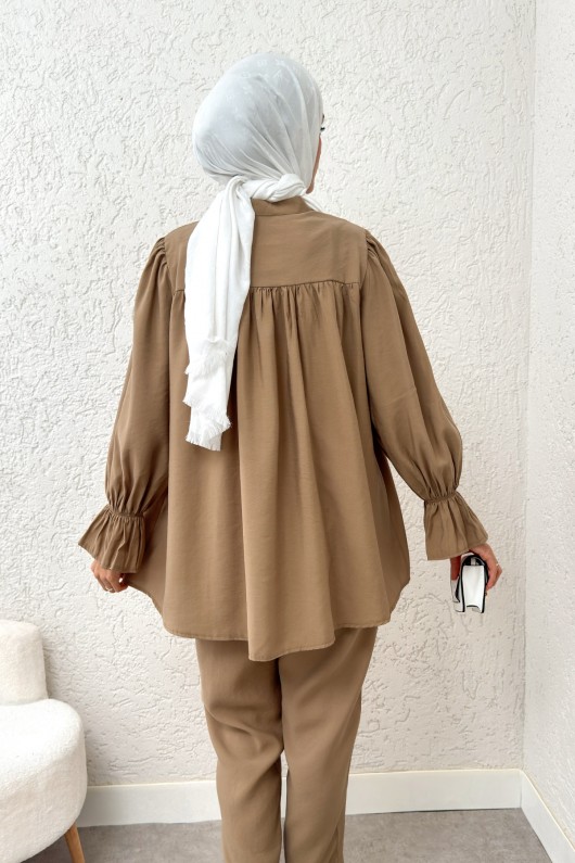 Hakim Yaka Kol Büzgülü Takım 2246 - VİZON Hakim Yaka Kol Büzgülü Takım 2246 - VİZON