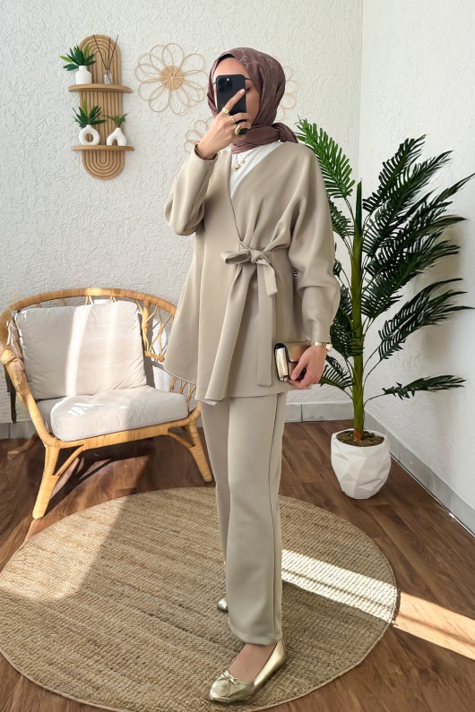 22493 Pensli Scuba İkili Takım - TAŞ RENGİ