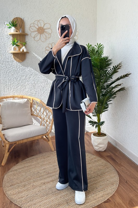 22495 Biyeli Scuba İkili Takım - LACİVERT