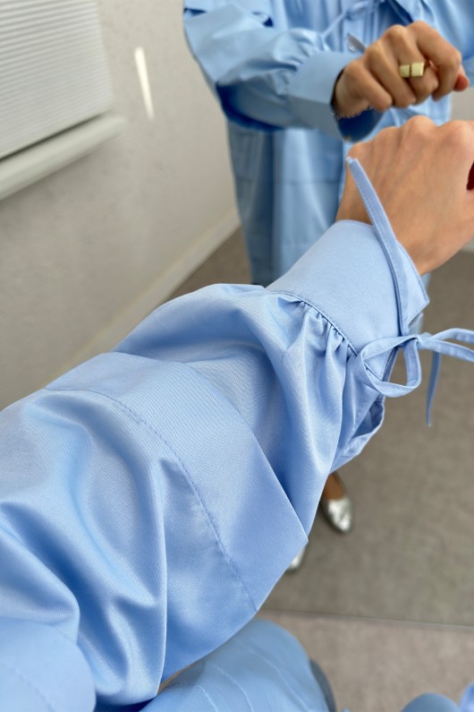 Double Kat Detaylı Tunik 2250 - BEBE MAVİSİ