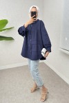 Double Kat Detaylı Tunik 2250 - LACİVERT