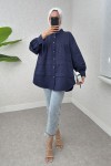 Double Kat Detaylı Tunik 2250 - LACİVERT