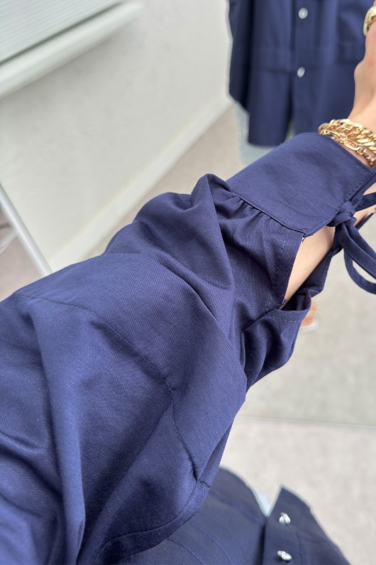 Double Kat Detaylı Tunik 2250 - LACİVERT