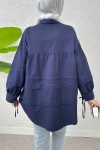 Double Kat Detaylı Tunik 2250 - LACİVERT
