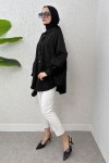 Double Kat Detaylı Tunik 2250 - SİYAH Double Kat Detaylı Tunik 2250 - SİYAH