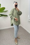 Double Kat Detaylı Tunik 2250 - MİNT YEŞİLİ