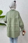 Double Kat Detaylı Tunik 2250 - MİNT YEŞİLİ