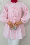 Büzgülü Bağcıklı Tunik 2252 - PEMBE