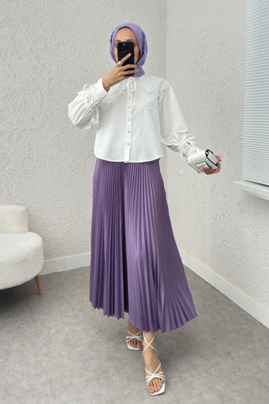 Bebe Yaka Kısa Gömlek 2254 - BEYAZ