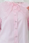 Bebe Yaka Kısa Gömlek 2254 - PEMBE