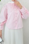 Bebe Yaka Kısa Gömlek 2254 - PEMBE