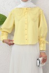 Bebe Yaka Kısa Gömlek 2254 - SARI