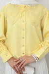 Bebe Yaka Kısa Gömlek 2254 - SARI